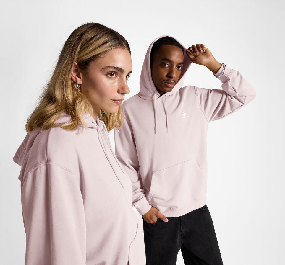 Converse Go to Embroidered Star Chevron Standard fit Pullover Hoodie in Pink Lyst UK