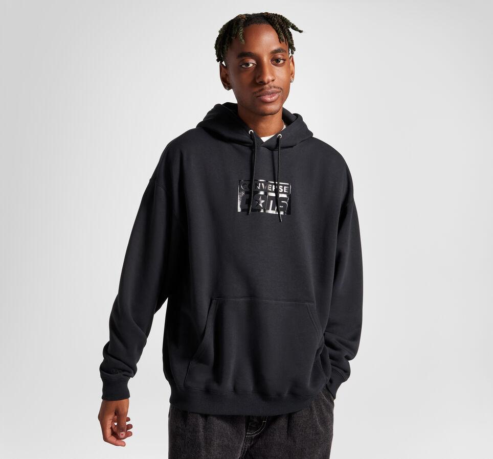Black converse hoodie deals