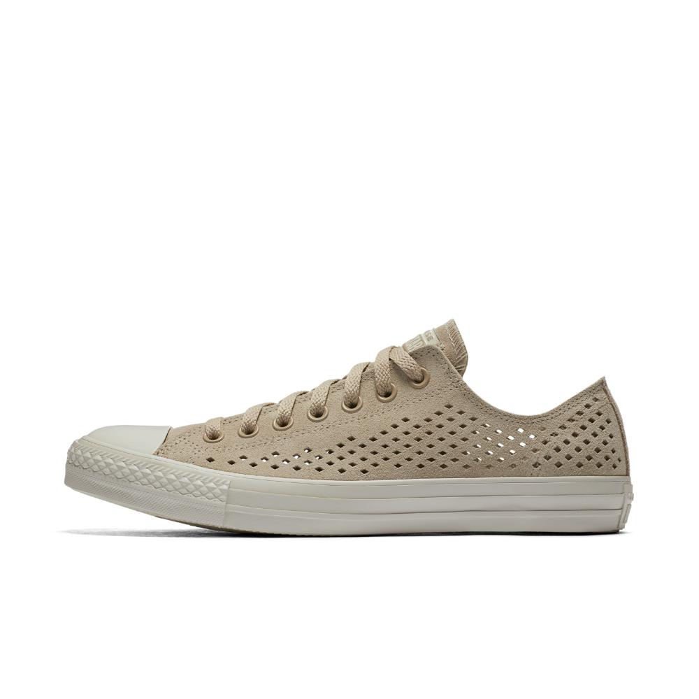 Converse Chuck Taylor All Star Perforated Suede Low Top Shoe | Lyst