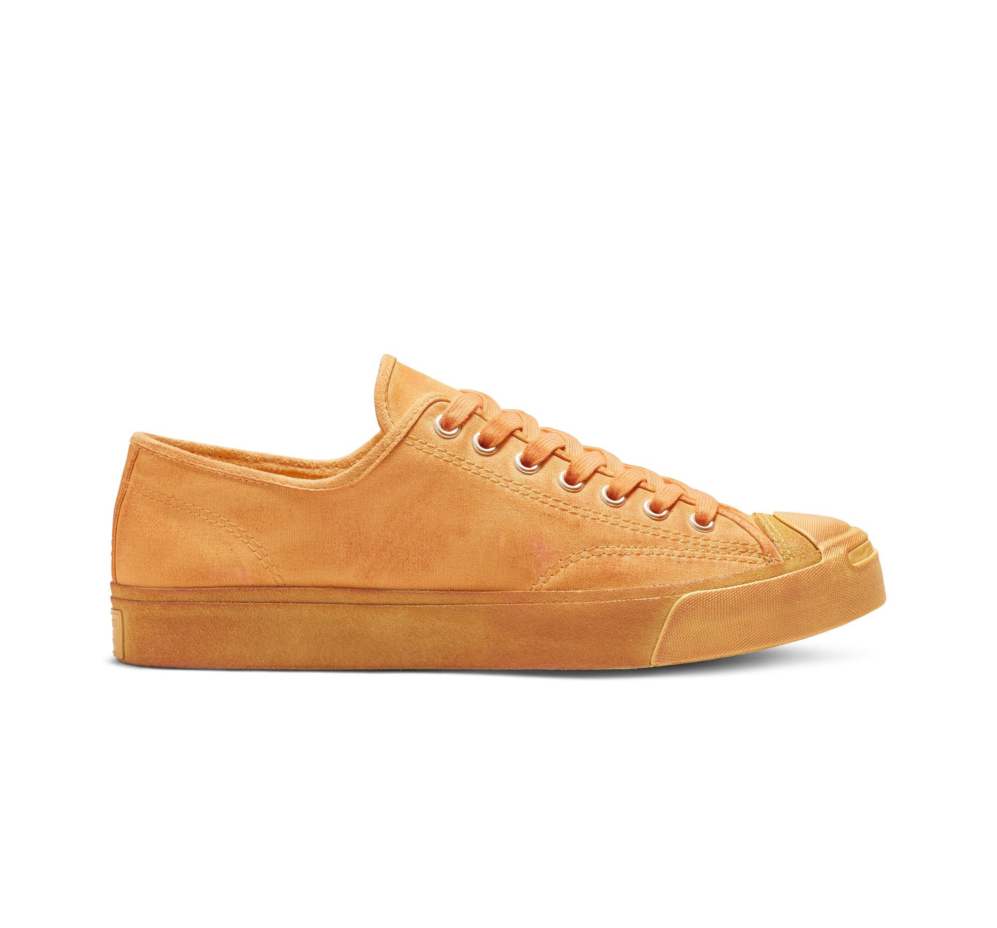 Converse Jack Purcell Burnished Suede Low Top in Orange for Men - Lyst