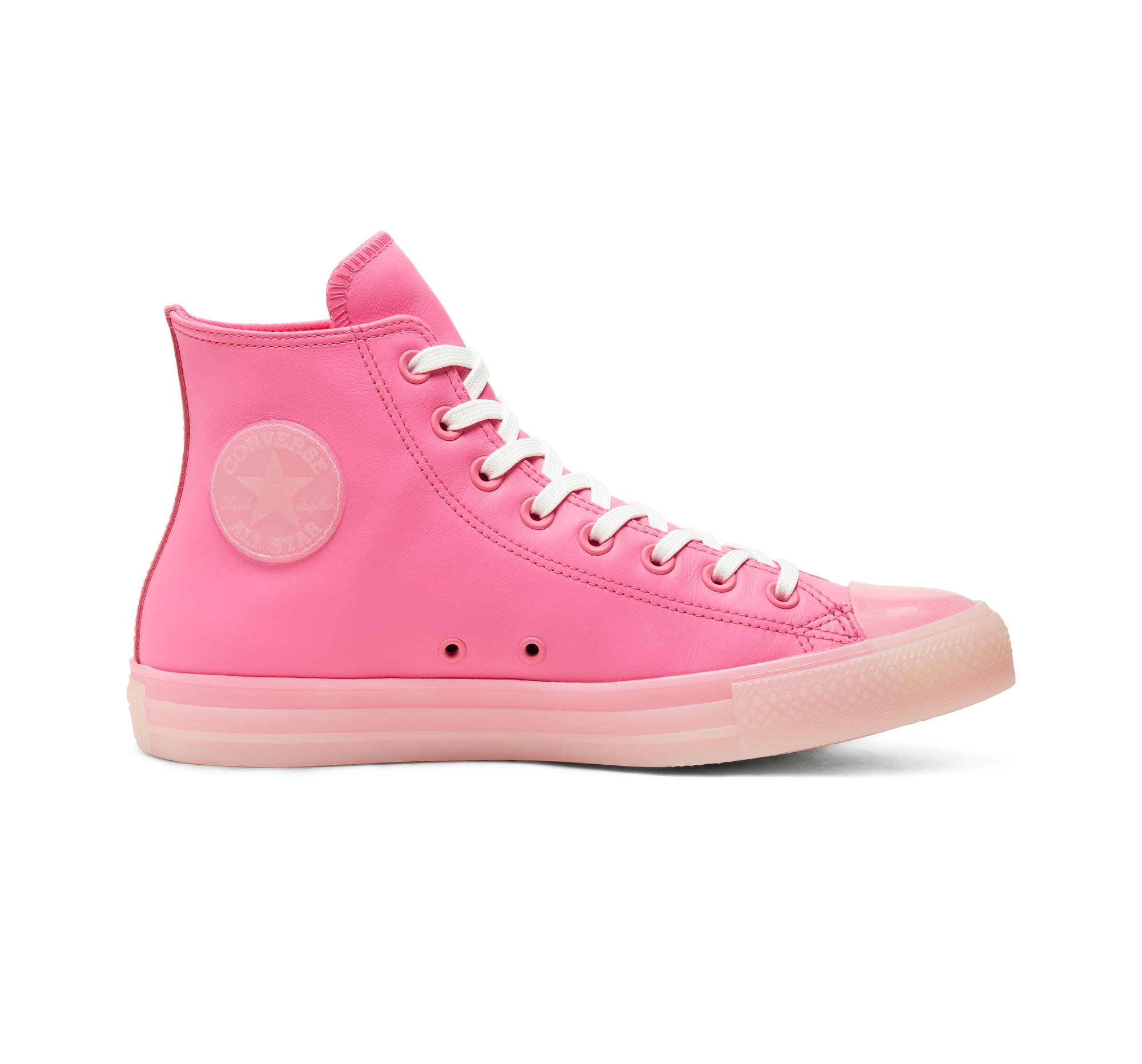 all pink leather converse