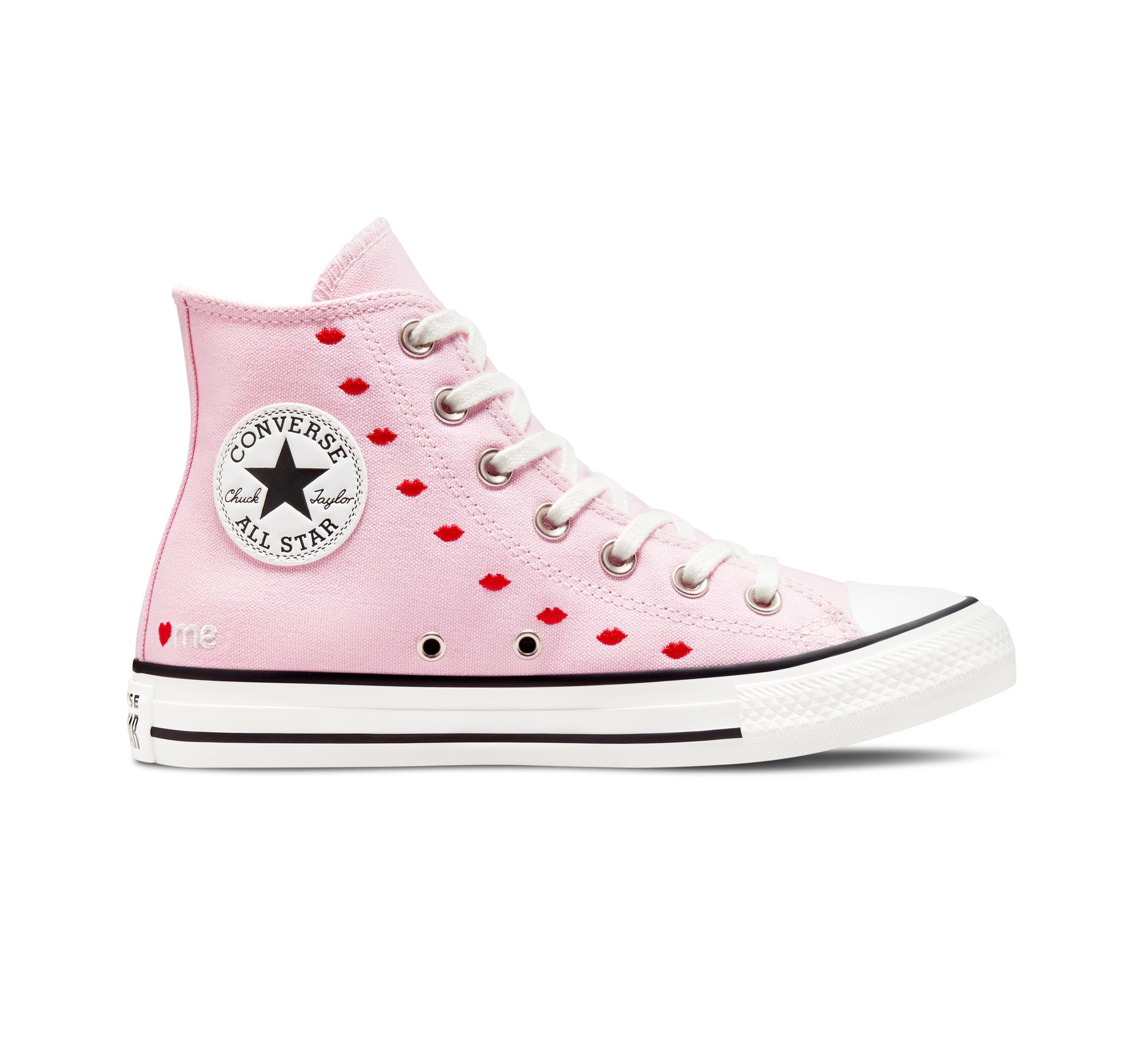 Converse Chuck Taylor All Star Embroidered Lips in Pink | Lyst