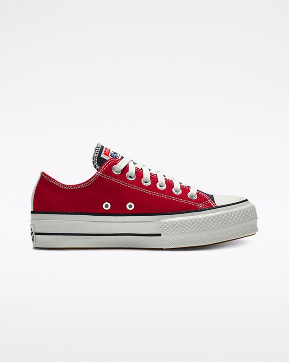 red platform converse shoes