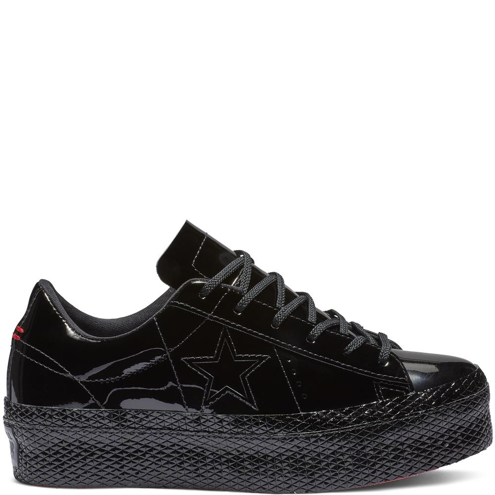womens one star patent platform low