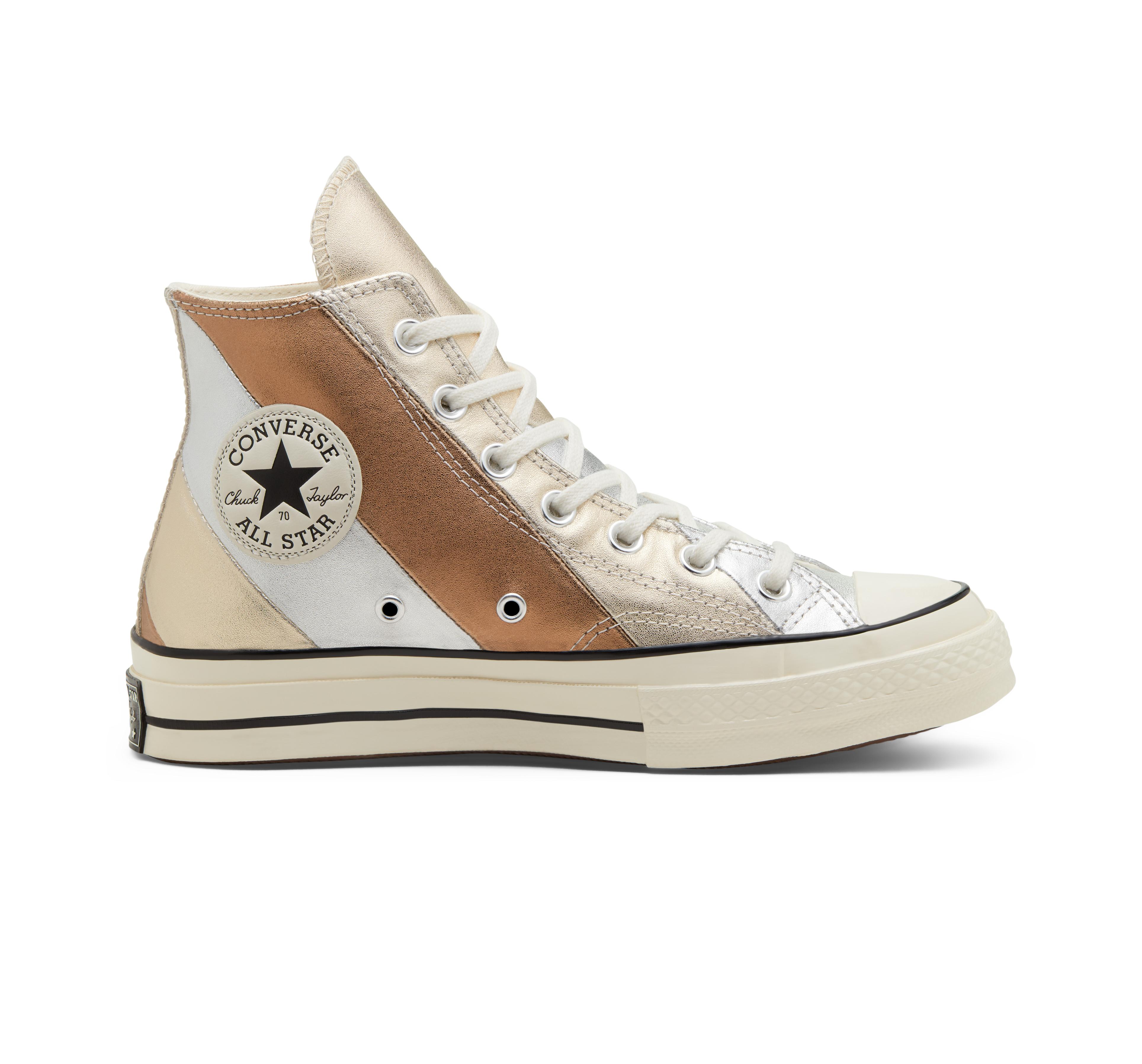 shiny high top sneakers