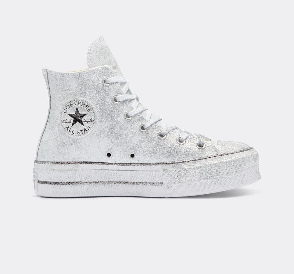 Converse Chuck Taylor All Star Lift Luxe Leather Platform de color Blanco |  Lyst