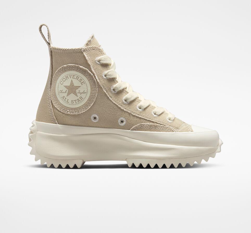 Converse Run Star Hike Platform Oversized Patch in Natural Lyst UK