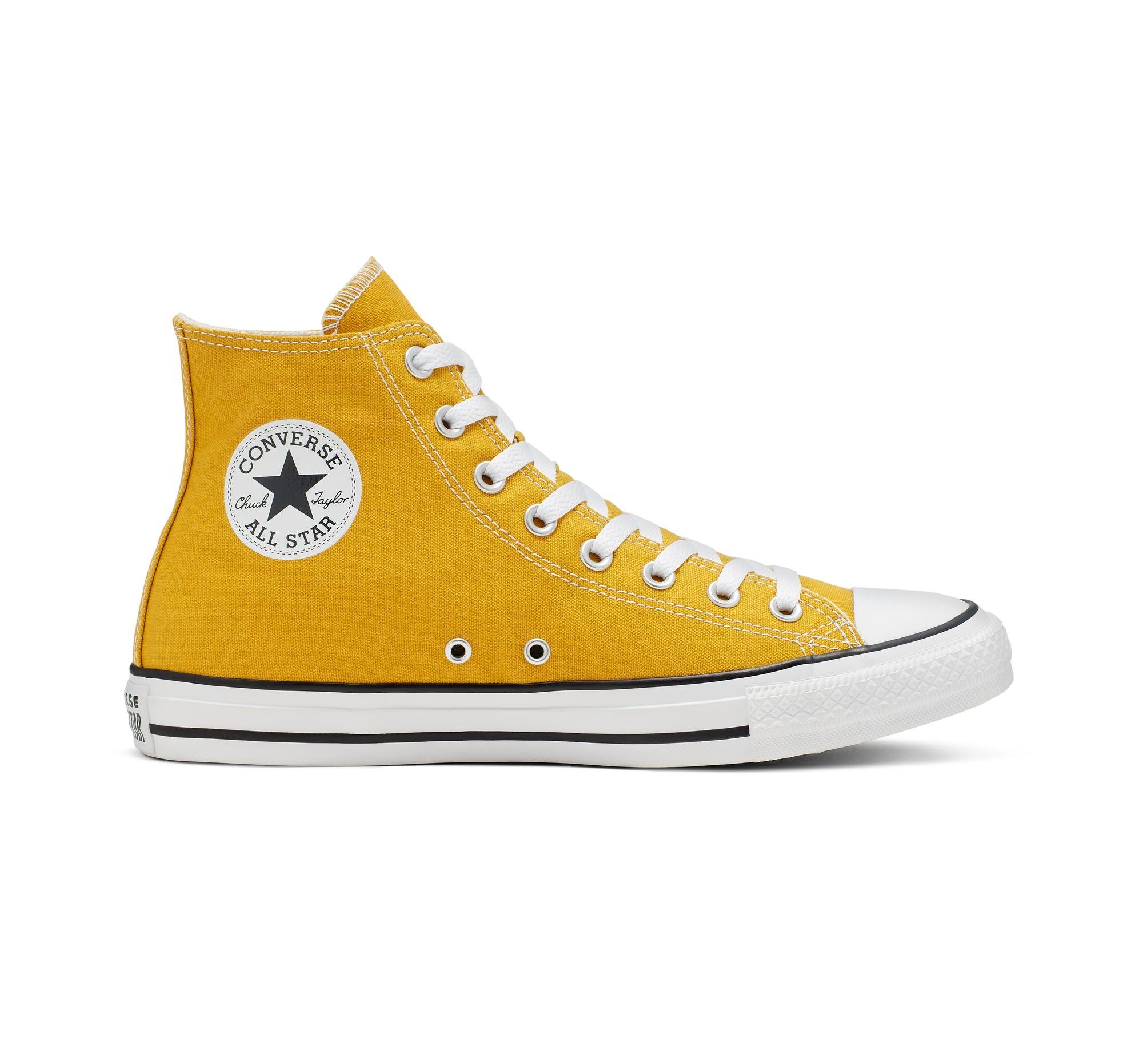 Converse Canvas Chuck Taylor All Star - Hi in Yellow - Lyst