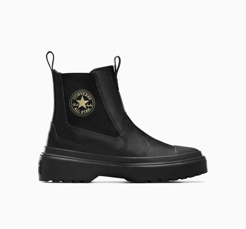 Converse Chuck Taylor All Star Lugged Leather Chelsea Boot in Black for Men Lyst UK