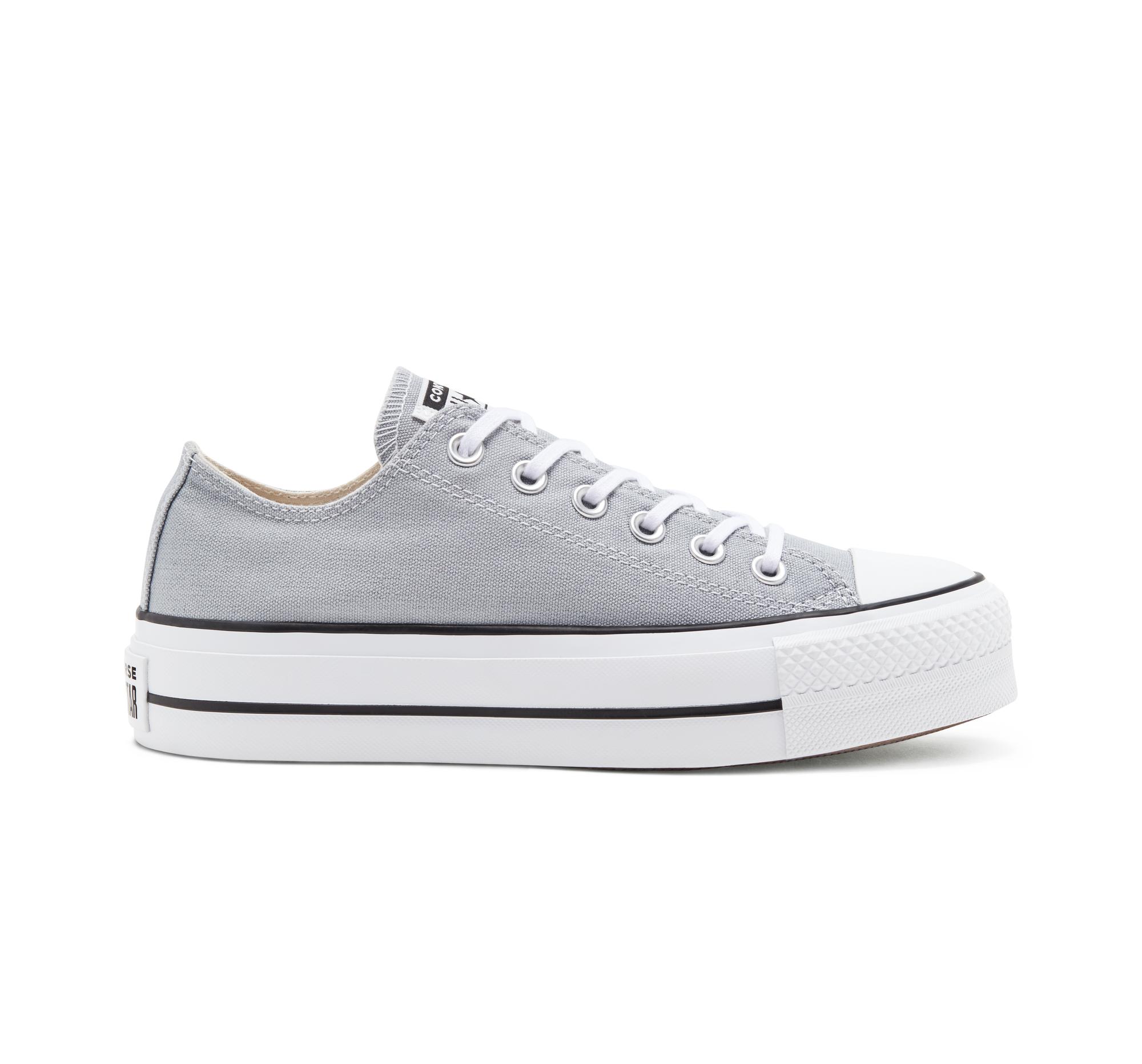 Converse Seasonal Color Platform Chuck Taylor All Star in Grey (Gray