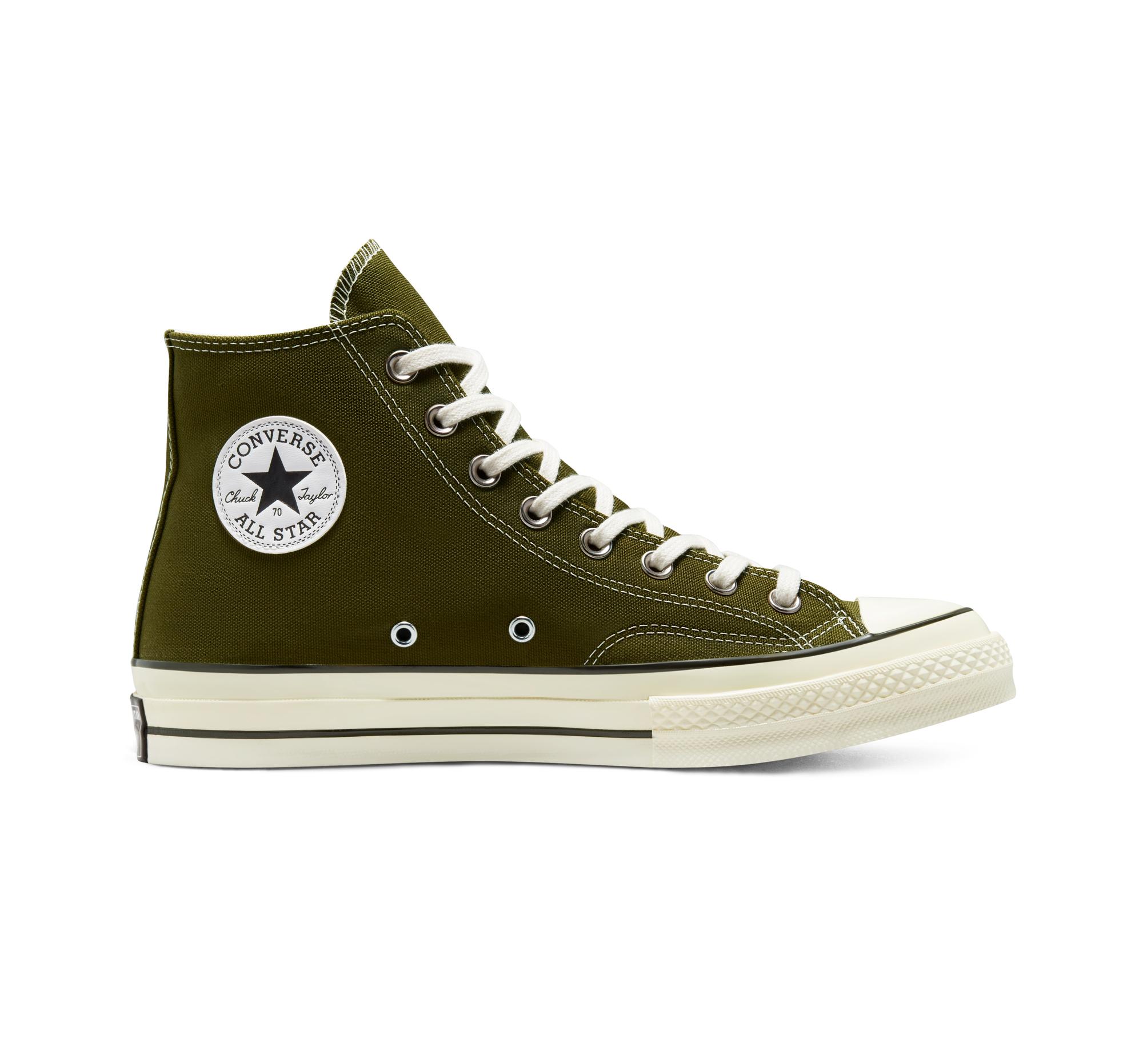 Converse Dark Moss And Heron Vintage Canvas High Cut Chuck 70 Unisex  Sneakers in Green | Lyst