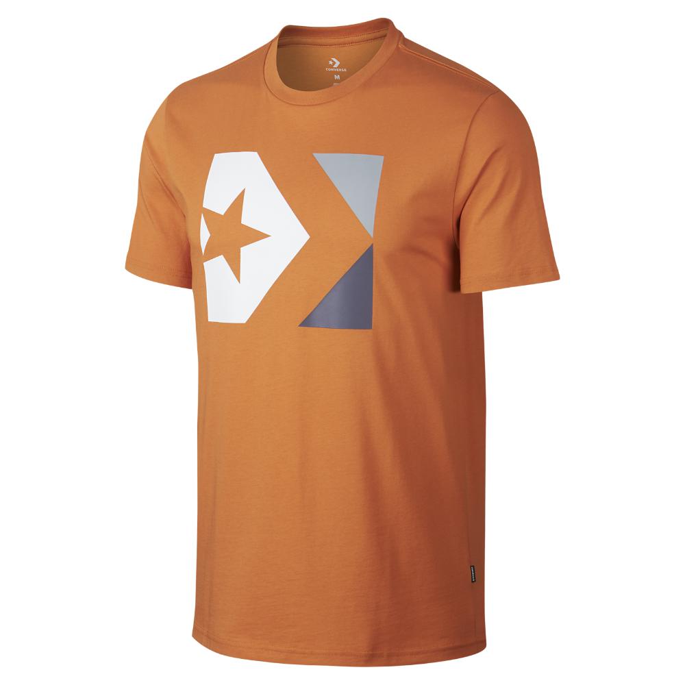 converse t shirt mens orange