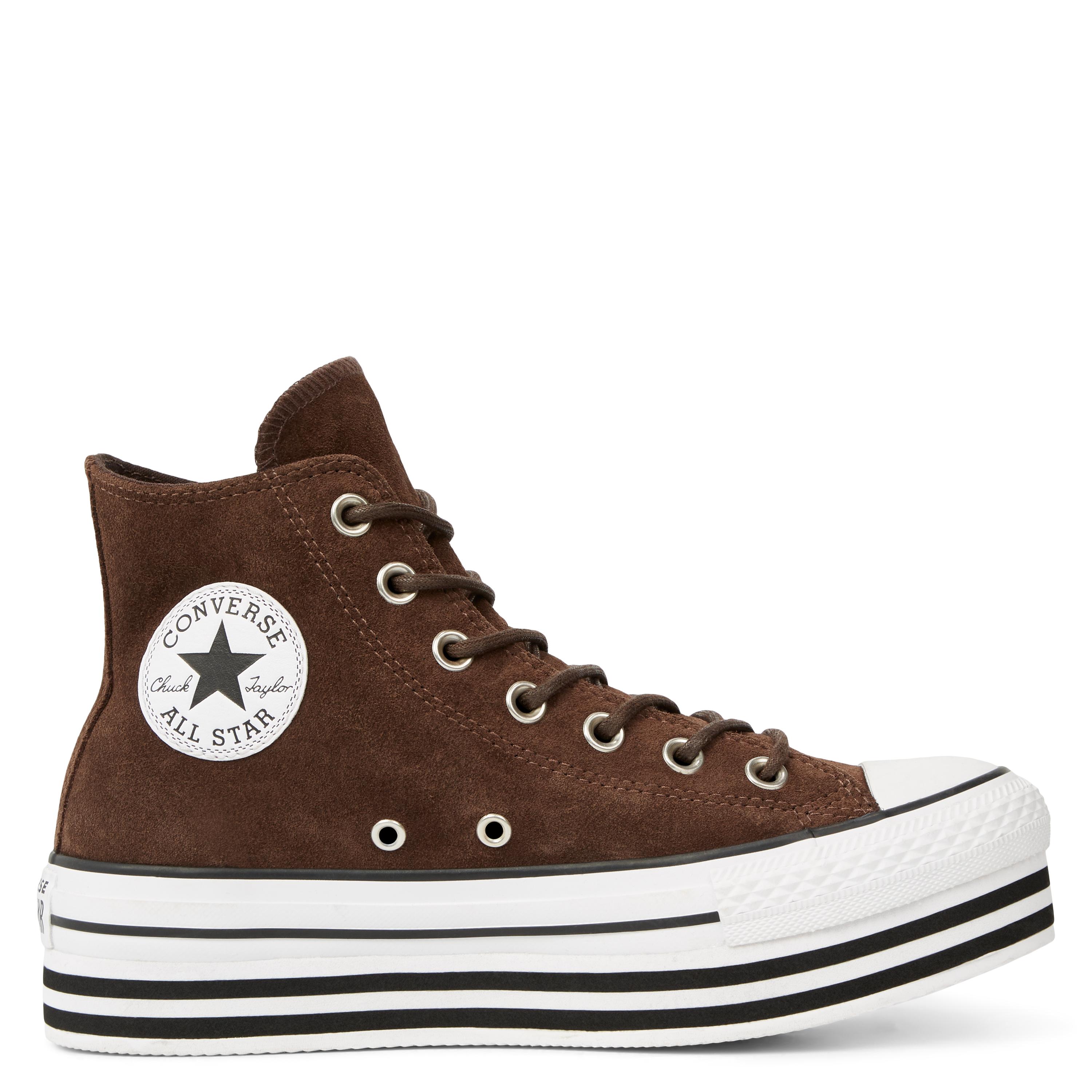 Converse Chuck Taylor All Star Platform Suede High Top in Brown for Men |  Lyst UK