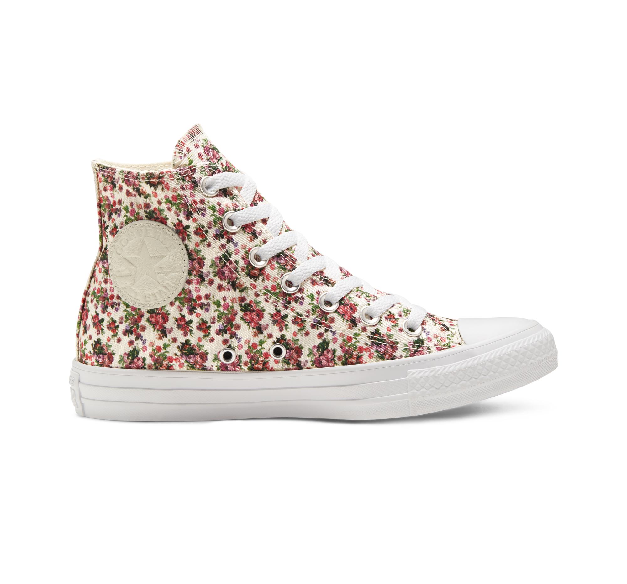 pink floral converse