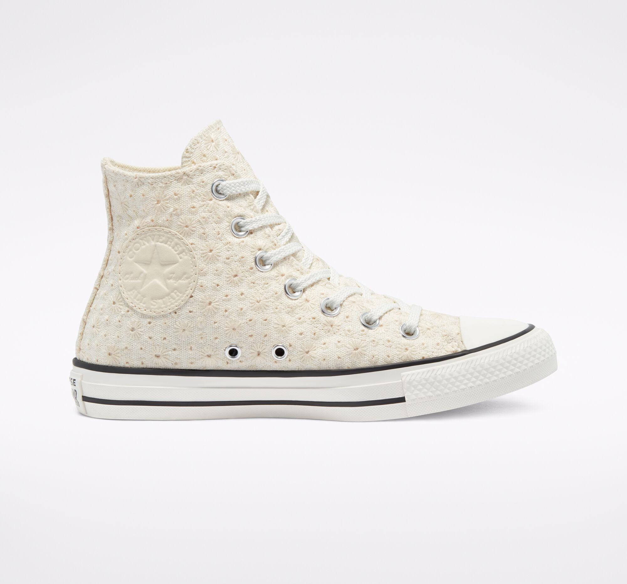 Converse Canvas Broderie Chuck Taylor All Star-High Top in Weiß | Lyst DE