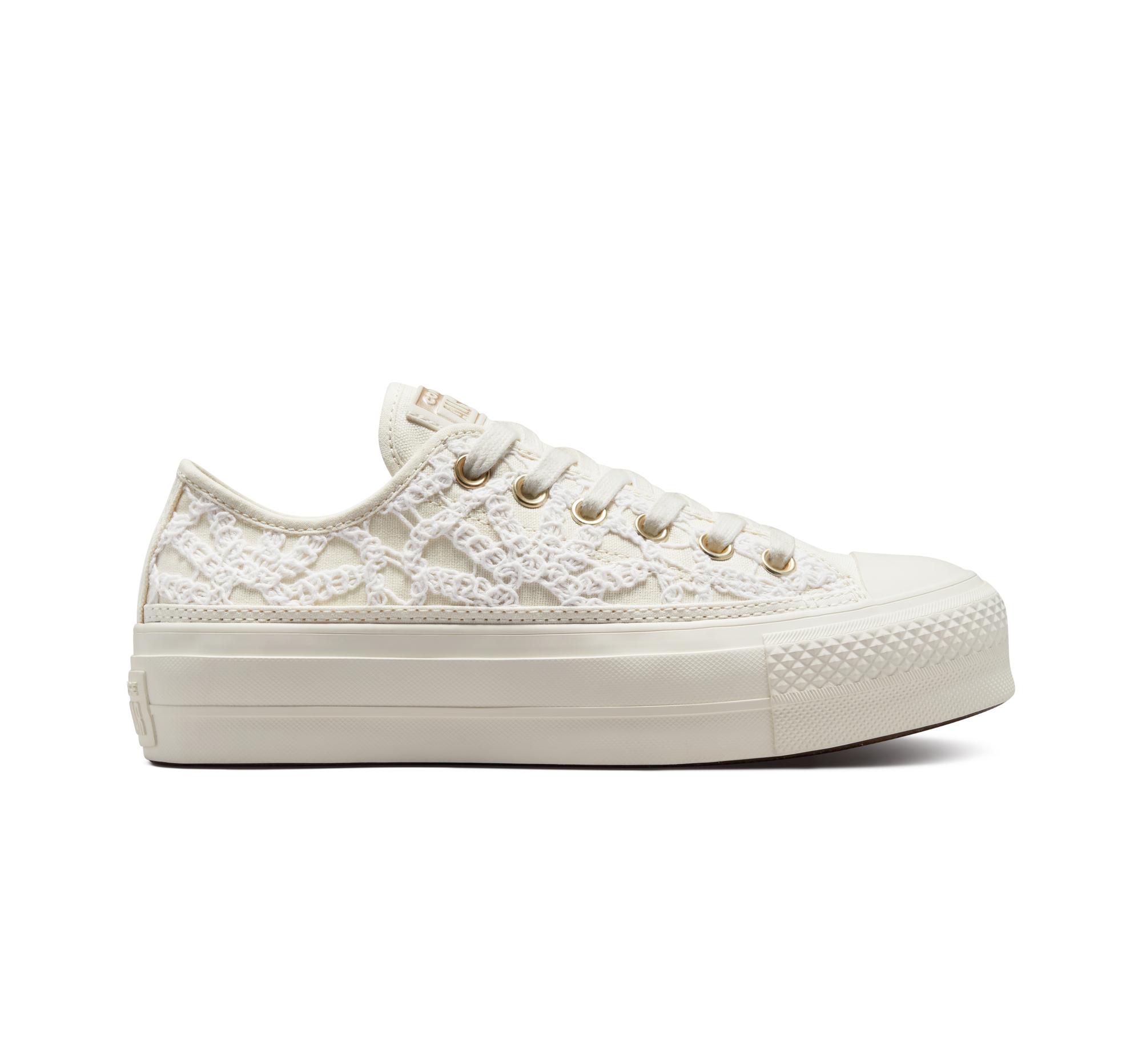Converse Chuck Taylor All Star Lift Platform Daisy Cord in White | Lyst