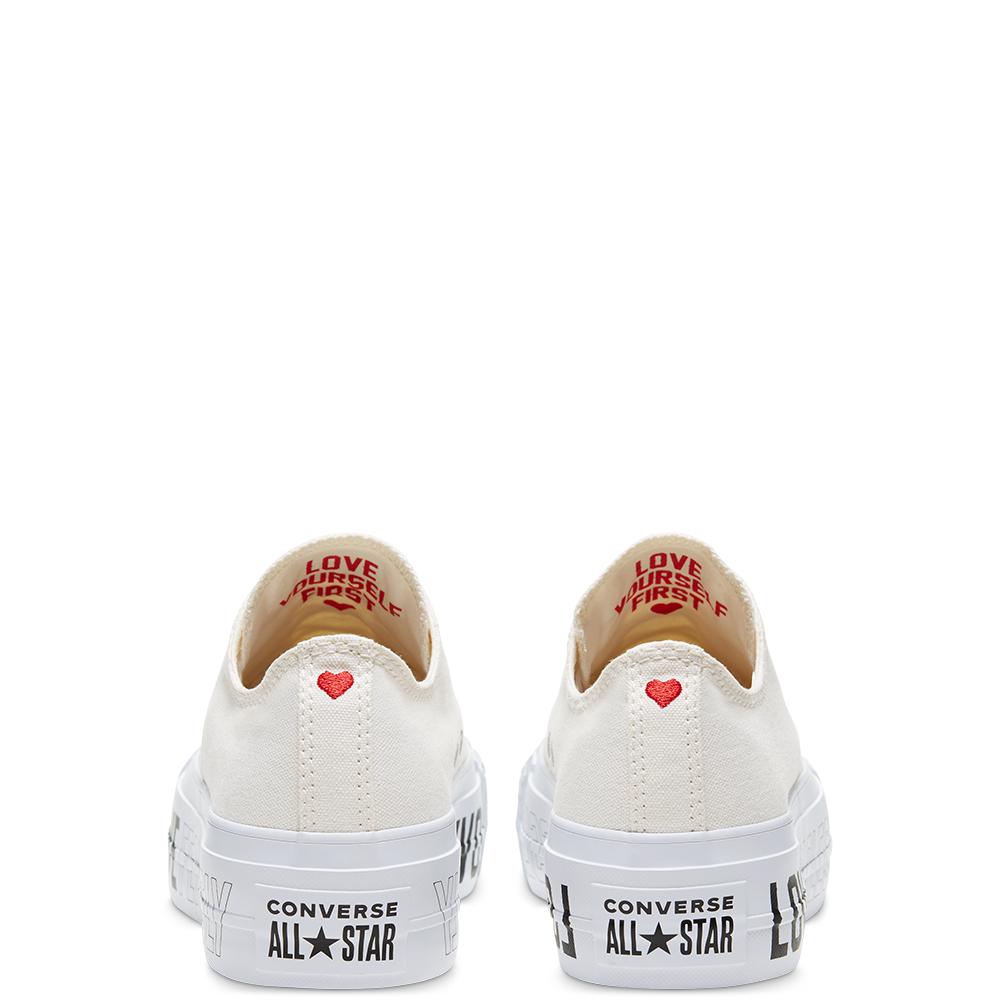 converse chuck taylor all star hi love fearlessly heart trainers