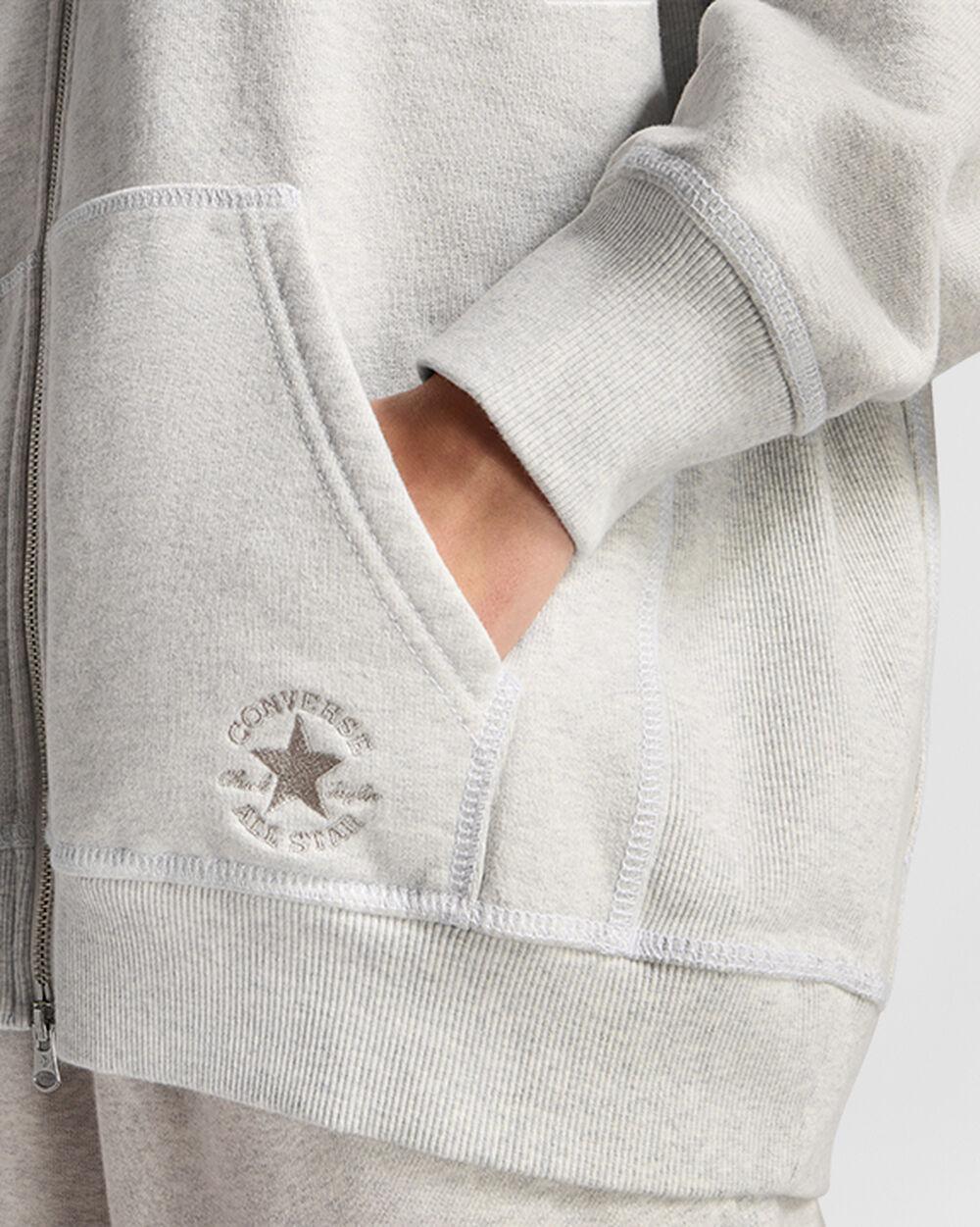 Converse grey zip hoodie sale