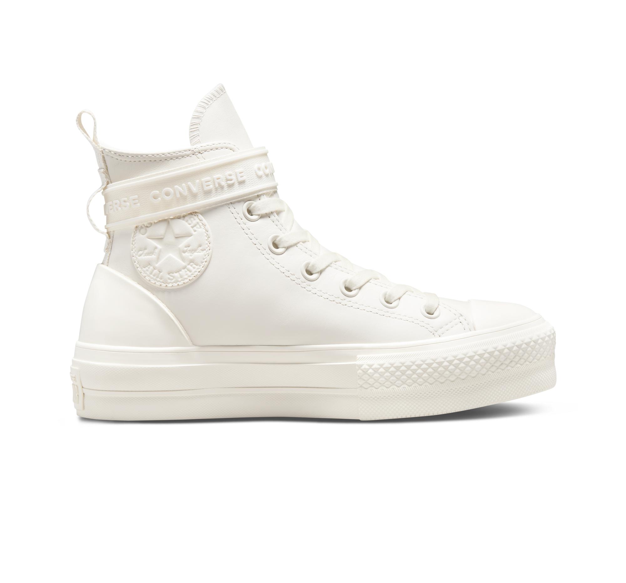 Converse Chuck Taylor All Star Lift Platform Leather Hike in White | Lyst