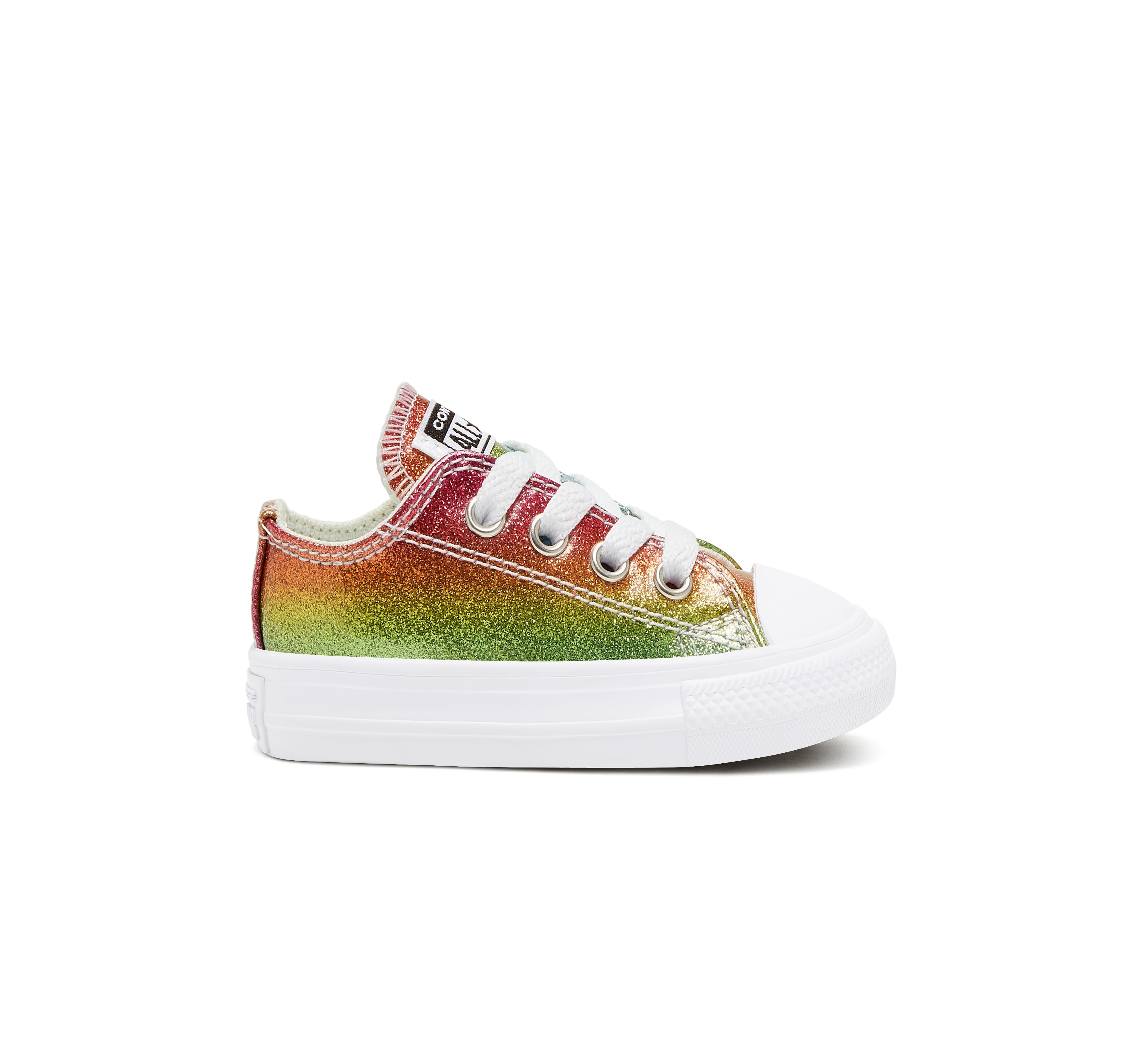 Converse Chuck Taylor All Star Rainbow Glitter Low Top in White for Men