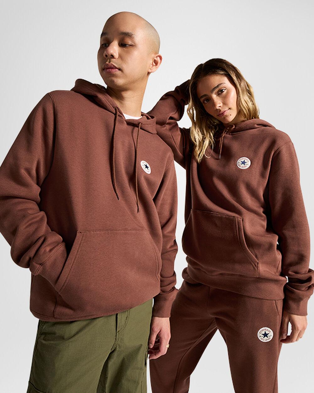Brown pullover hoodie new arrivals