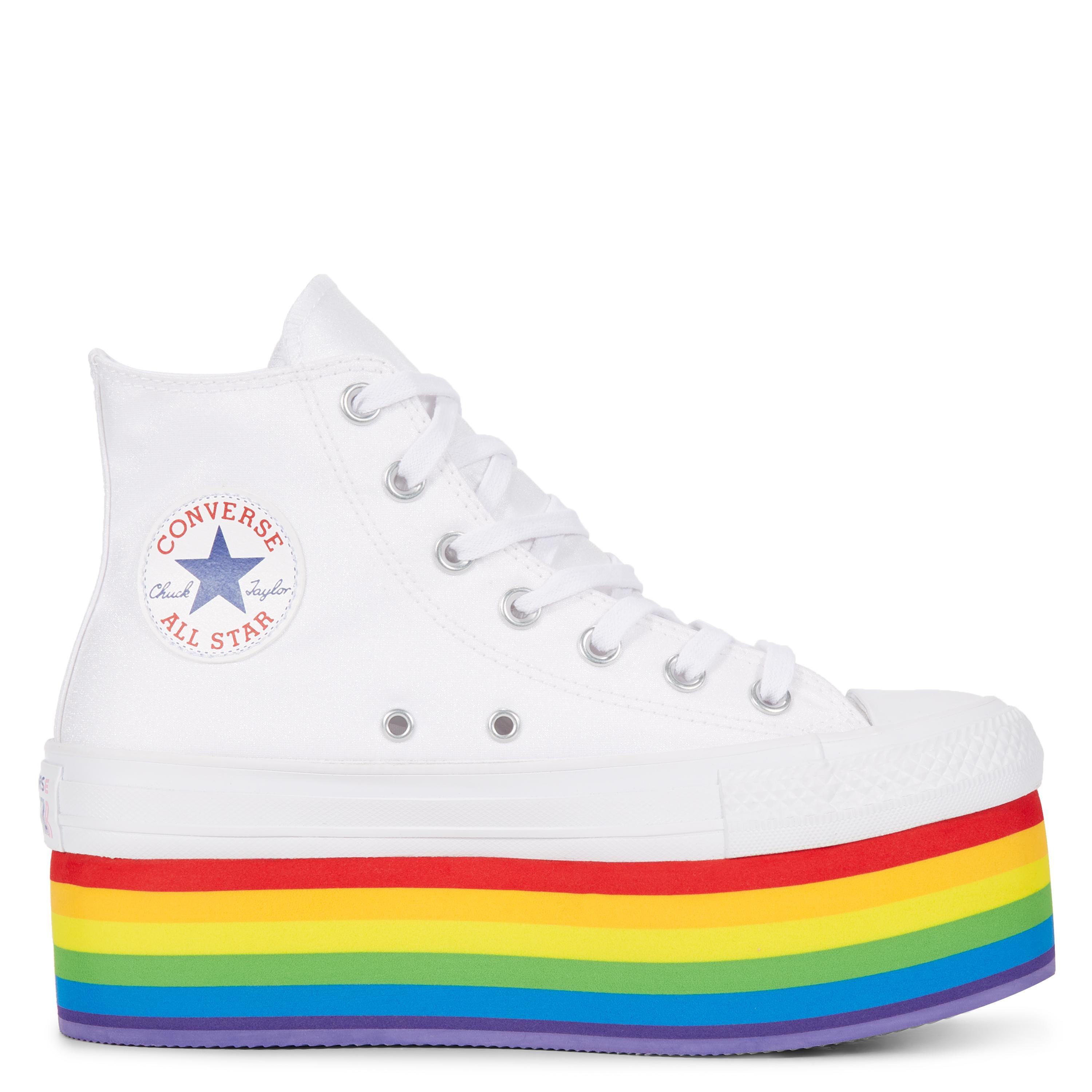 Converse Pride X Miley Cyrus Chuck Taylor All Star Platform in White | Lyst  UK