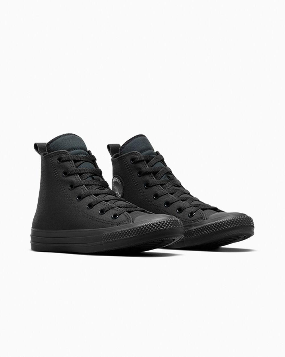 Converse all star black online leather high top