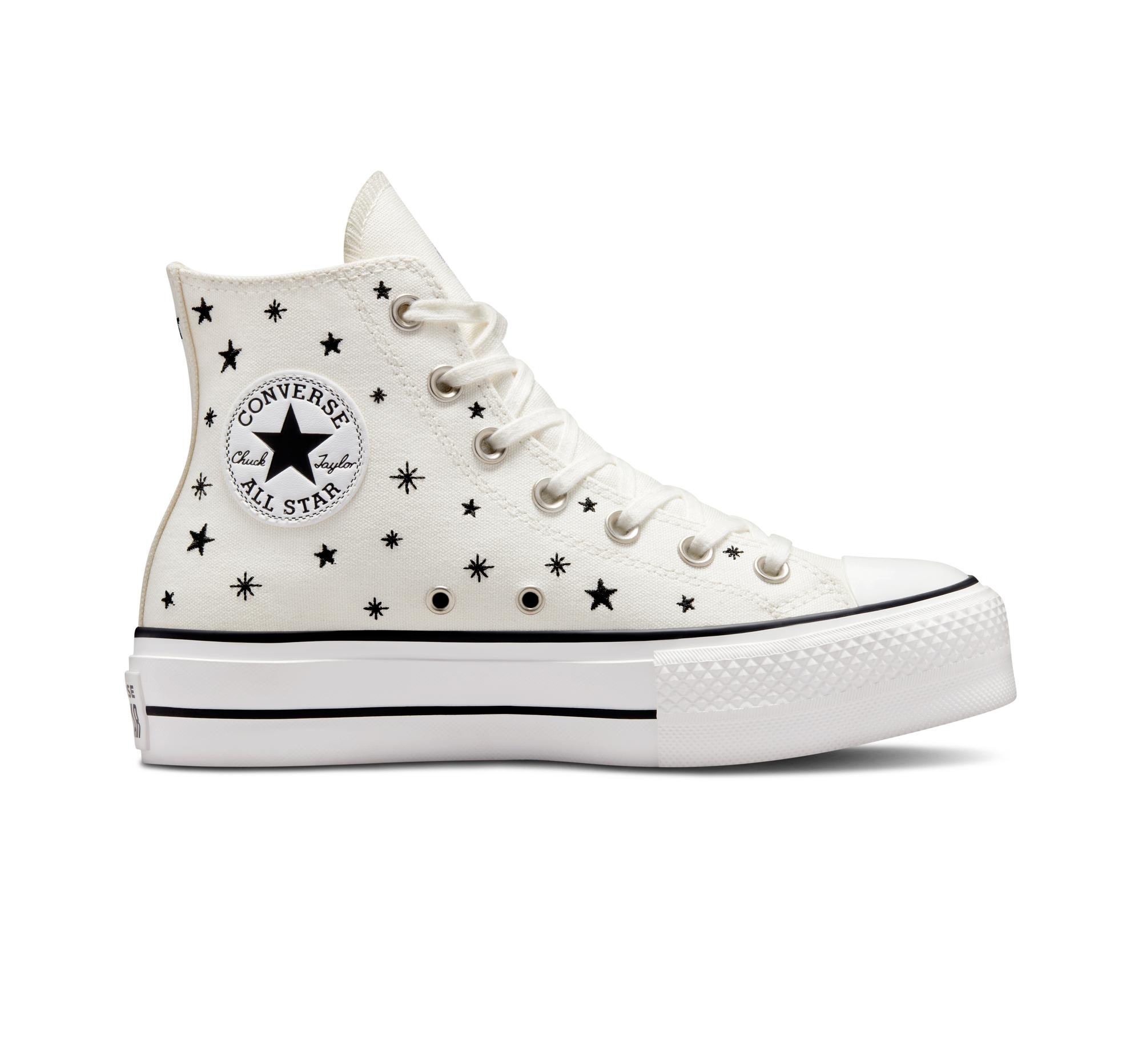 Converse Chuck Taylor All Star Lift Platform Embroidered Stars in |