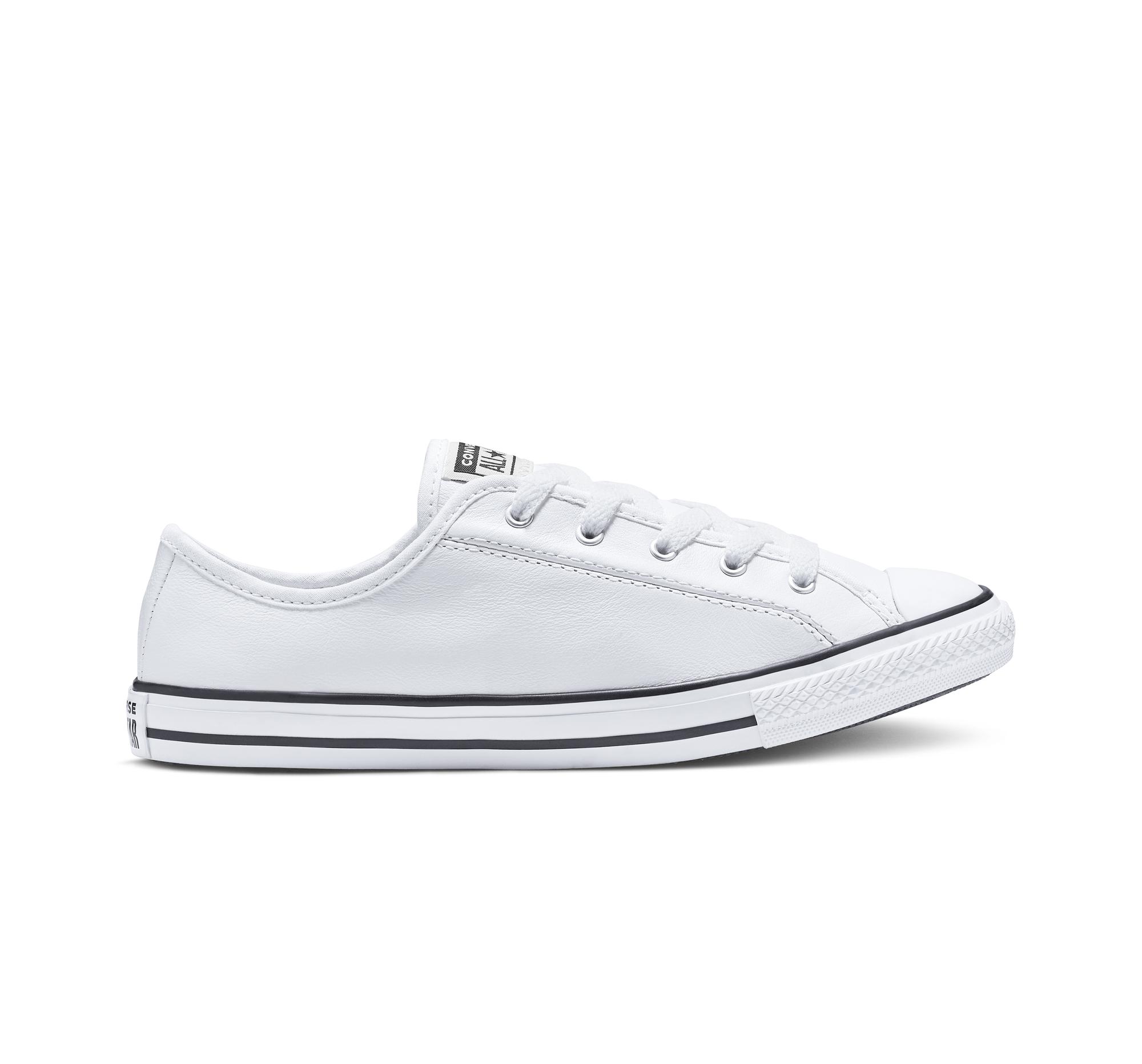 Converse Chuck Taylor All Star Dainty Leather in White/Black/White (White) - Save 13% - Lyst