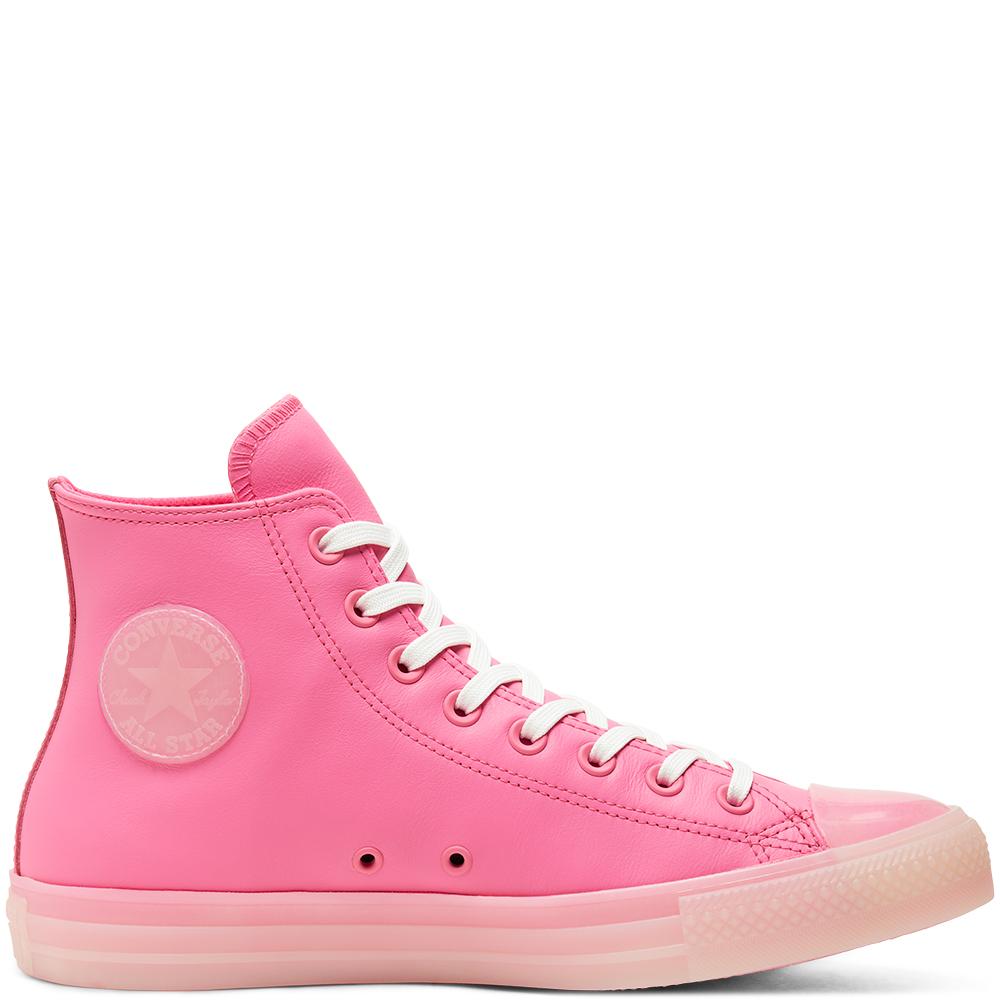 Converse Neon Leather Chuck Taylor All Star in Pink | Lyst UK