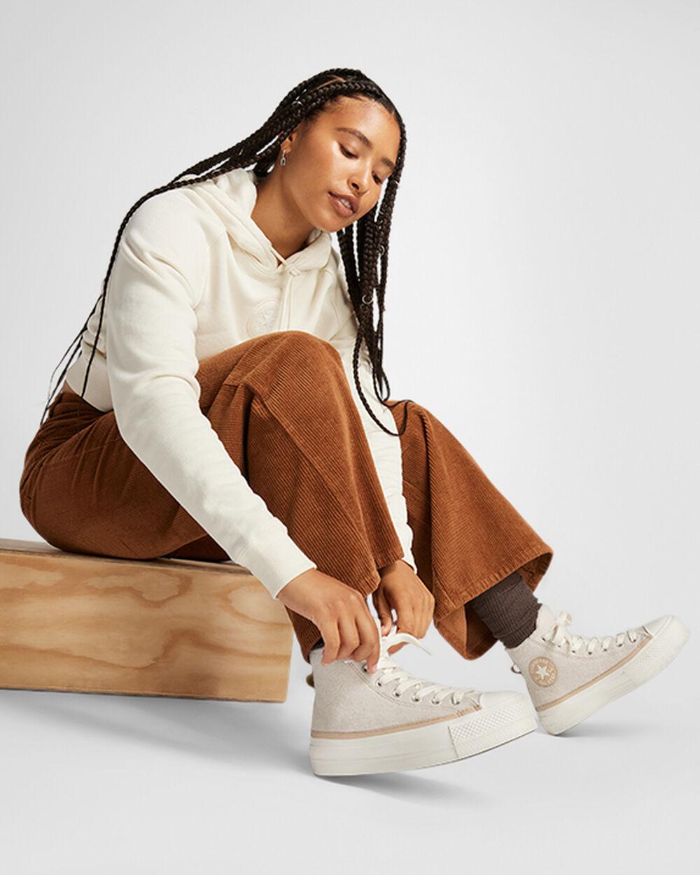 Converse on sale grey shearling