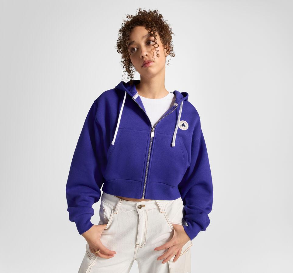 Converse Retro Full Zip Hoodie in Blue Lyst UK