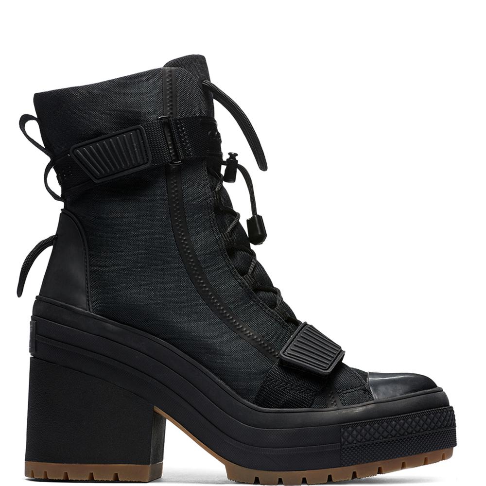 converse heels black