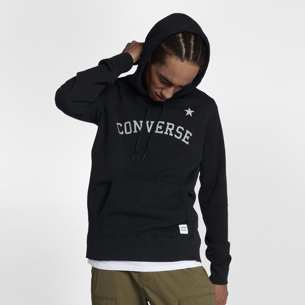 mens black converse hoodie