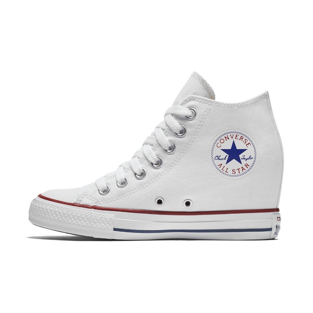 Lyst - Converse Chuck Taylor All Star Lux Wedge Mid Women's Shoe in White
