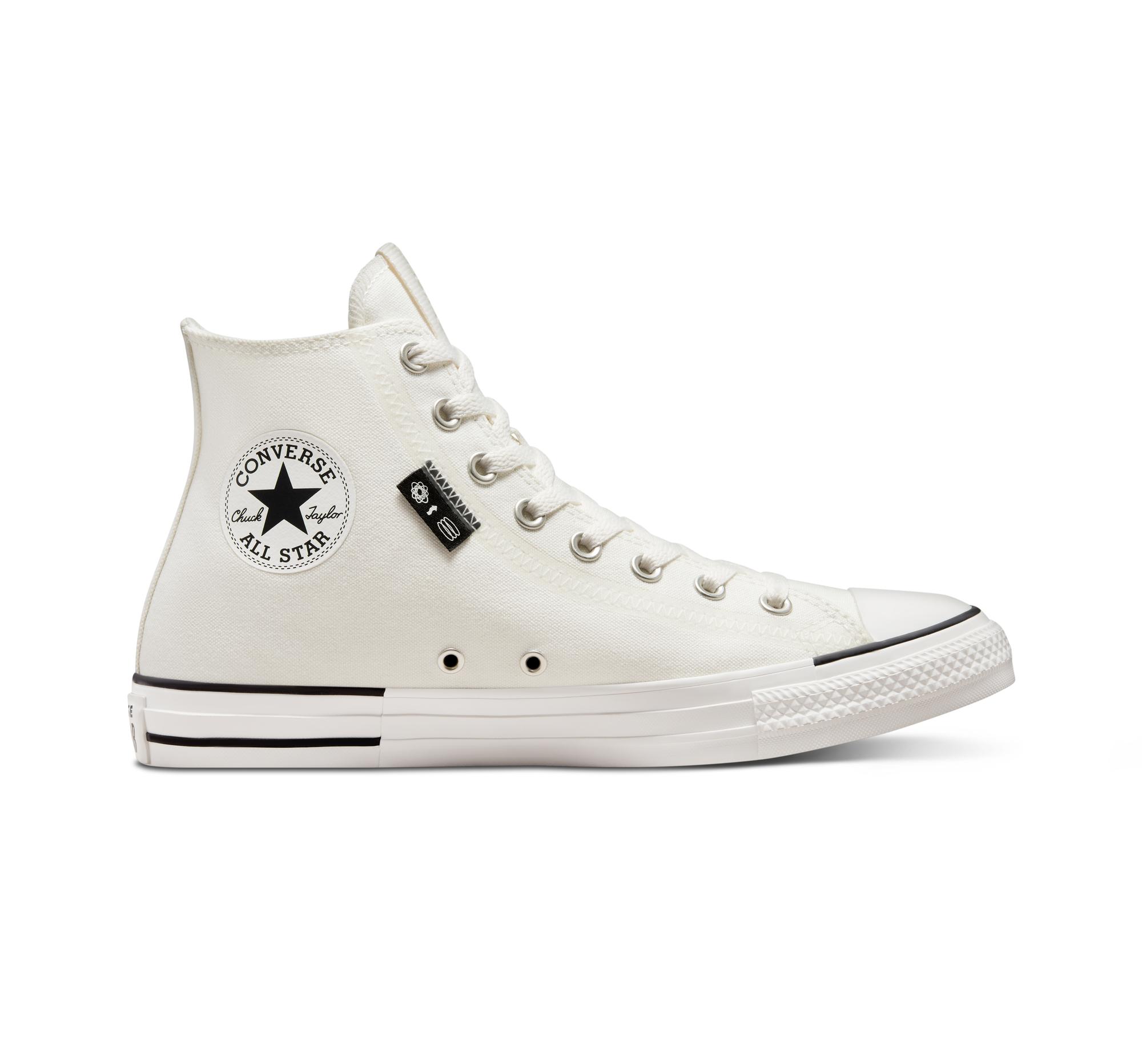 Converse Chuck Taylor All Star Grid Logo in White | Lyst