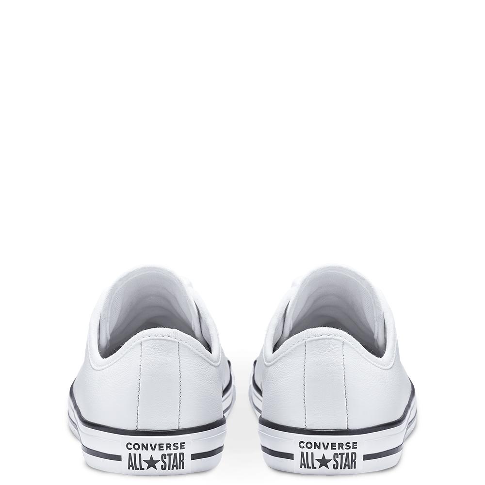 white all star dainty leather trainers