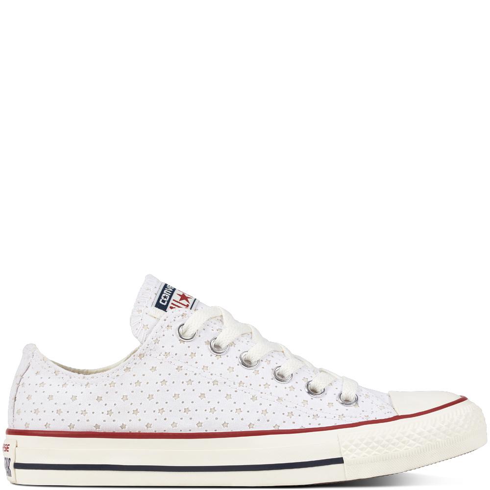 Converse Canvas Chuck Taylor All Star Perf Stars in Red, White (White) for  Men - Lyst