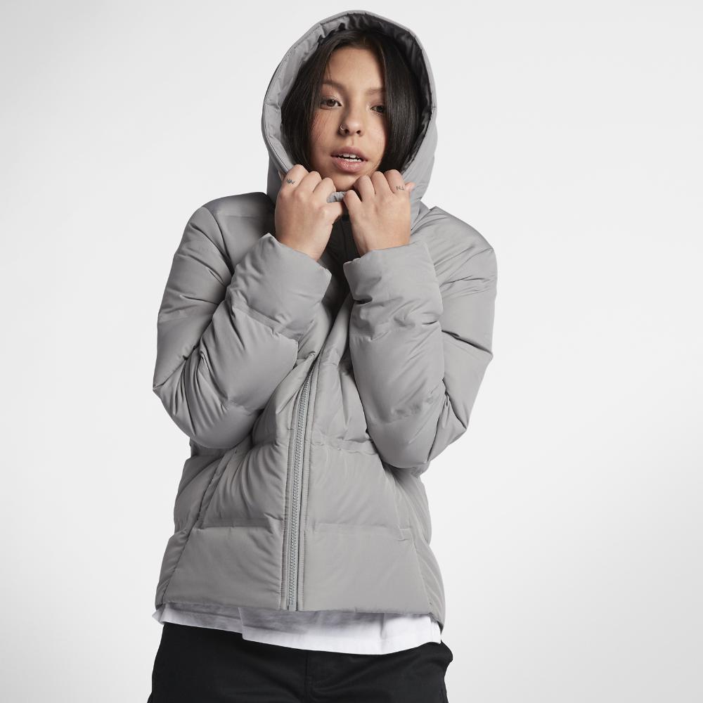 converse puffer jacket grey