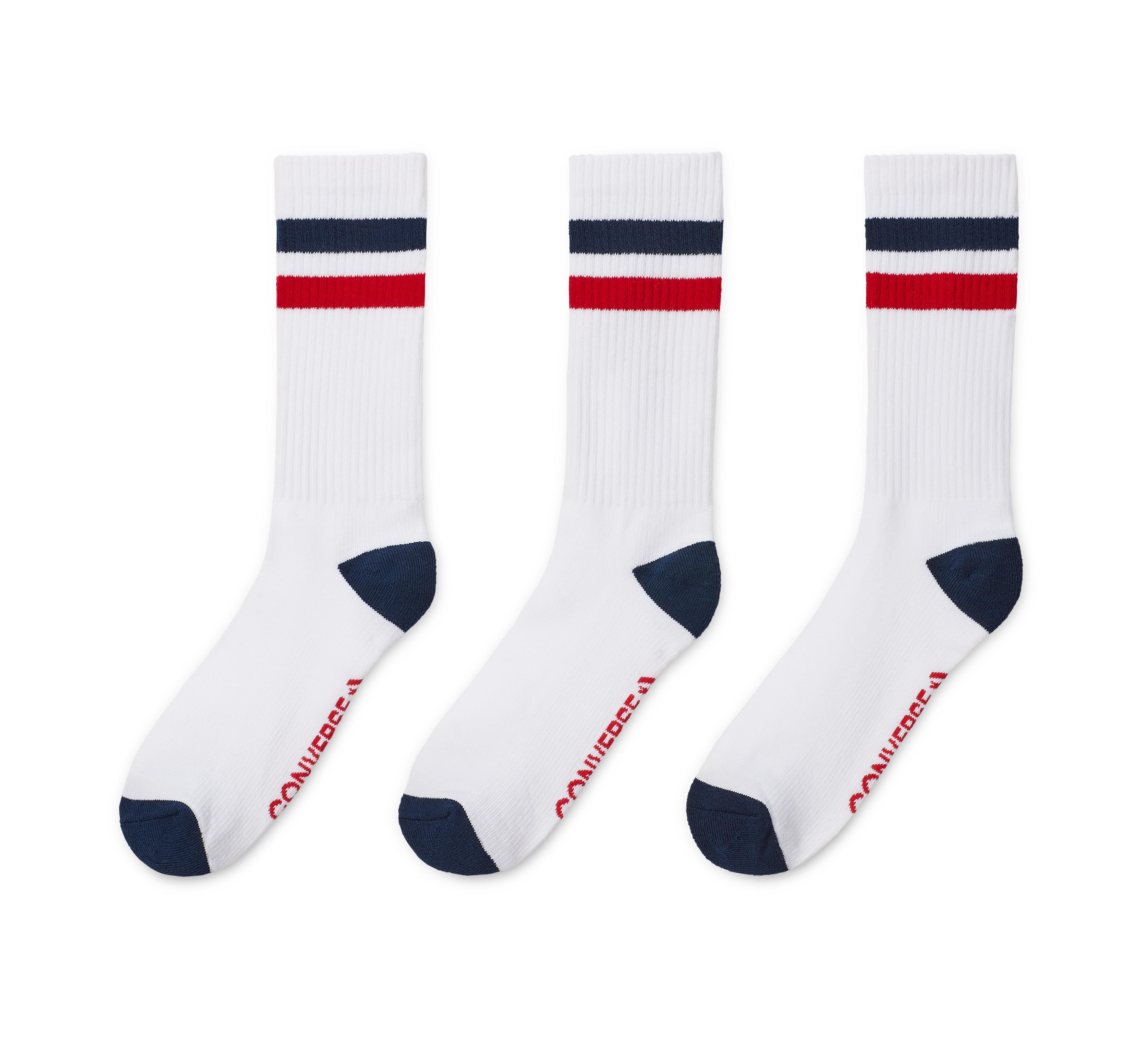 Converse Retro Stripe Crew Socks in White for Men - Lyst