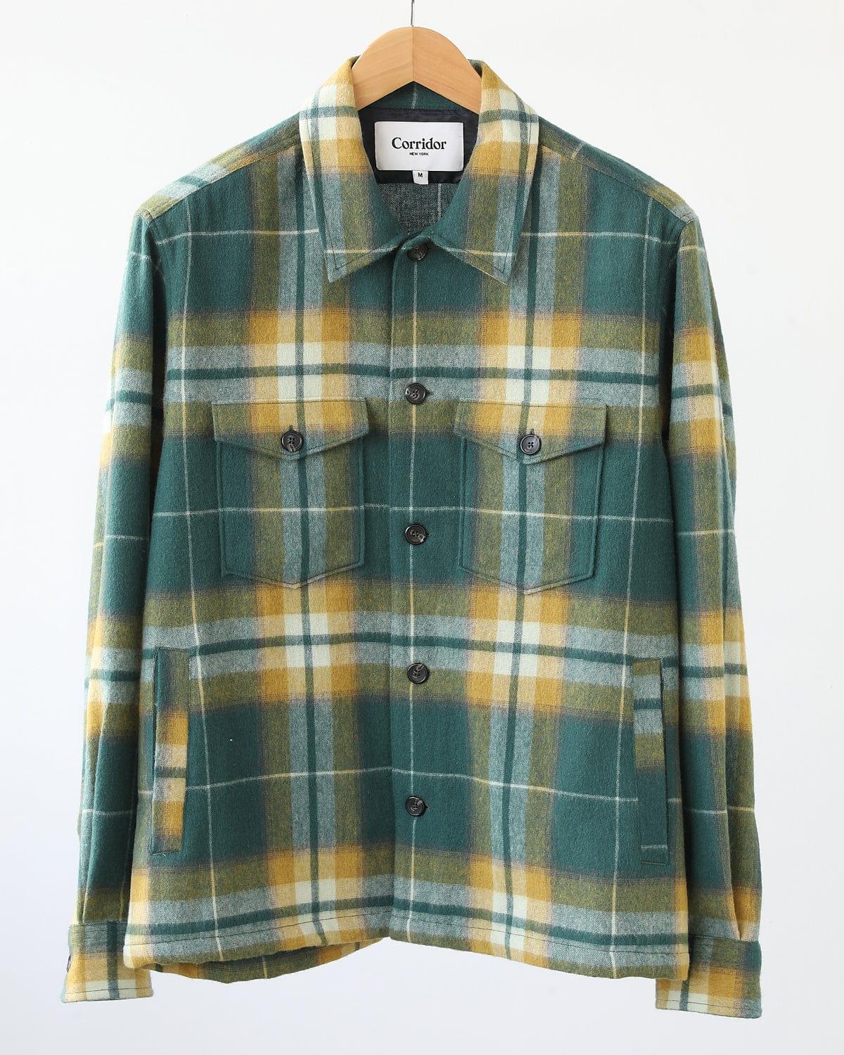 Corridor NYC Ombre Plaid Military Jacket - Green for Men | Lyst