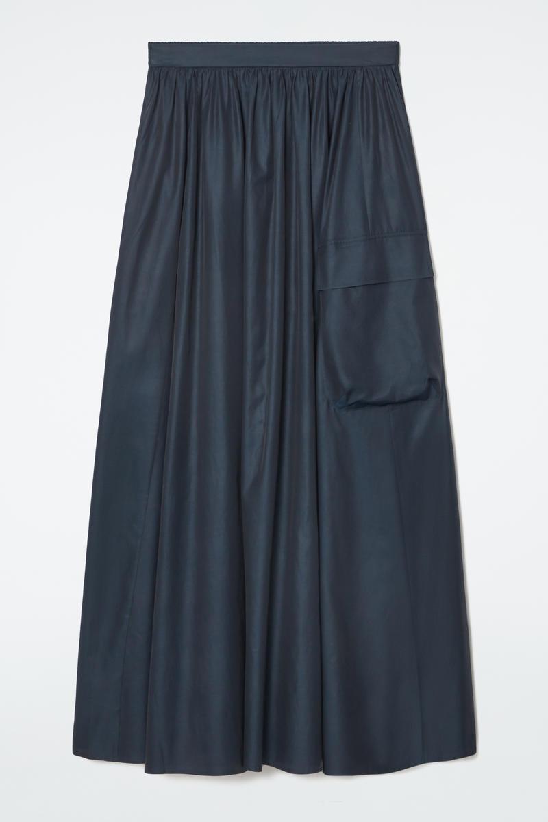 スカート COS UTILITY A-LINE MAXI SKIRT, Navy COS Utility A-line Maxi Skirt in Blue | Lyst