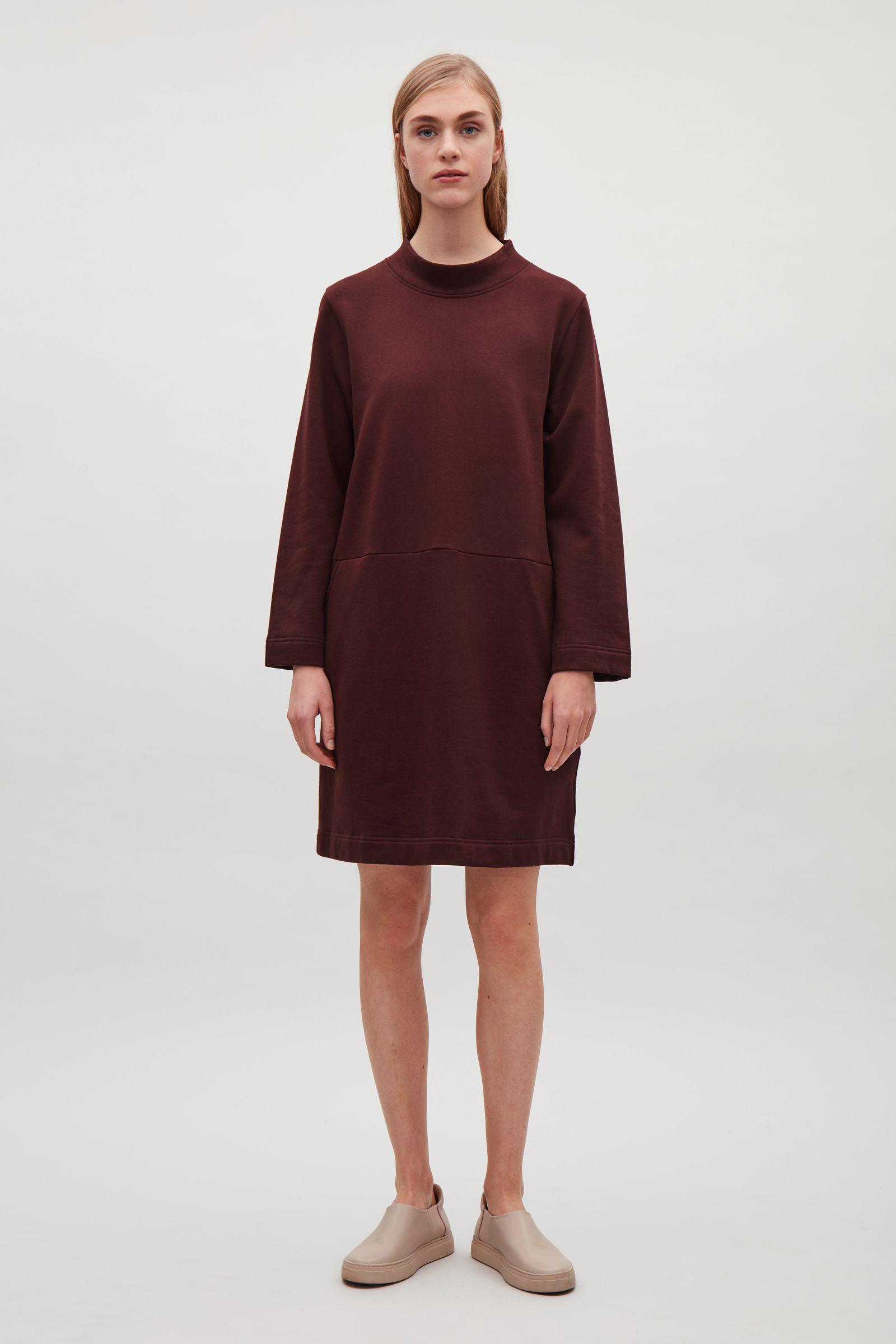 burgundy jumper dress