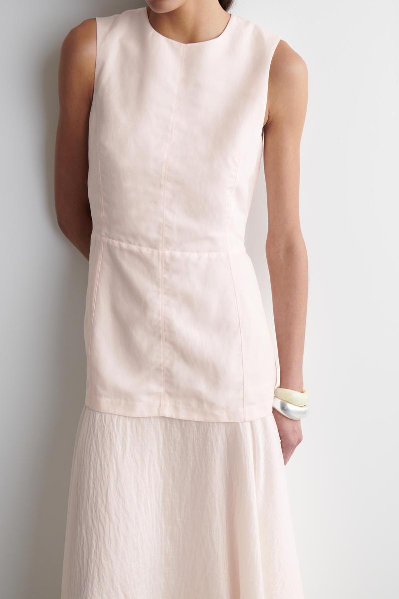 COS Layered Peplum Midi Dress in Pink | Lyst