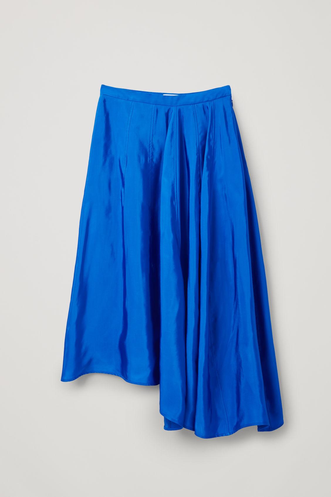 cos rock assymetrisch azul oscuro/asymmetric skirt Navy Cotton 42 UK 16 Hof115