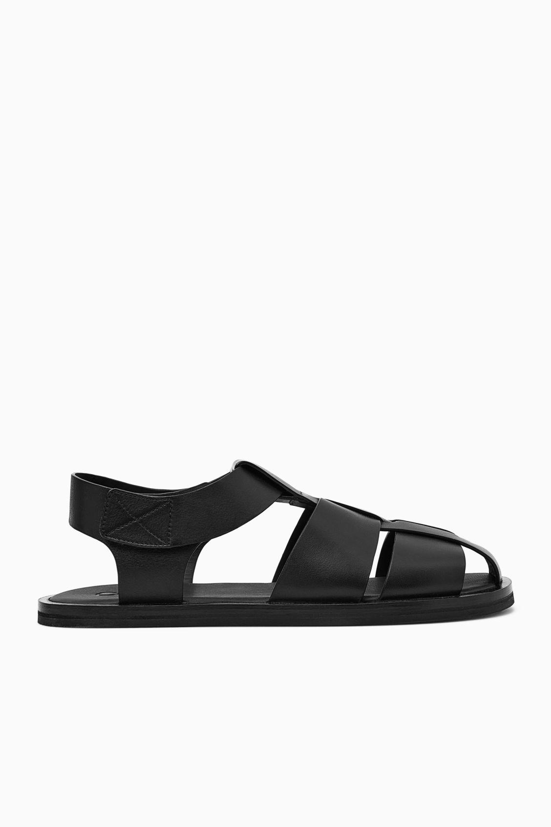 COS Leather Fisherman Sandals in Black for Men Lyst