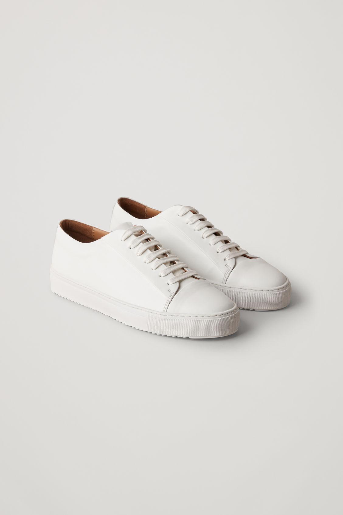 COS Thick-soled Leather Sneakers in White for Men | Lyst
