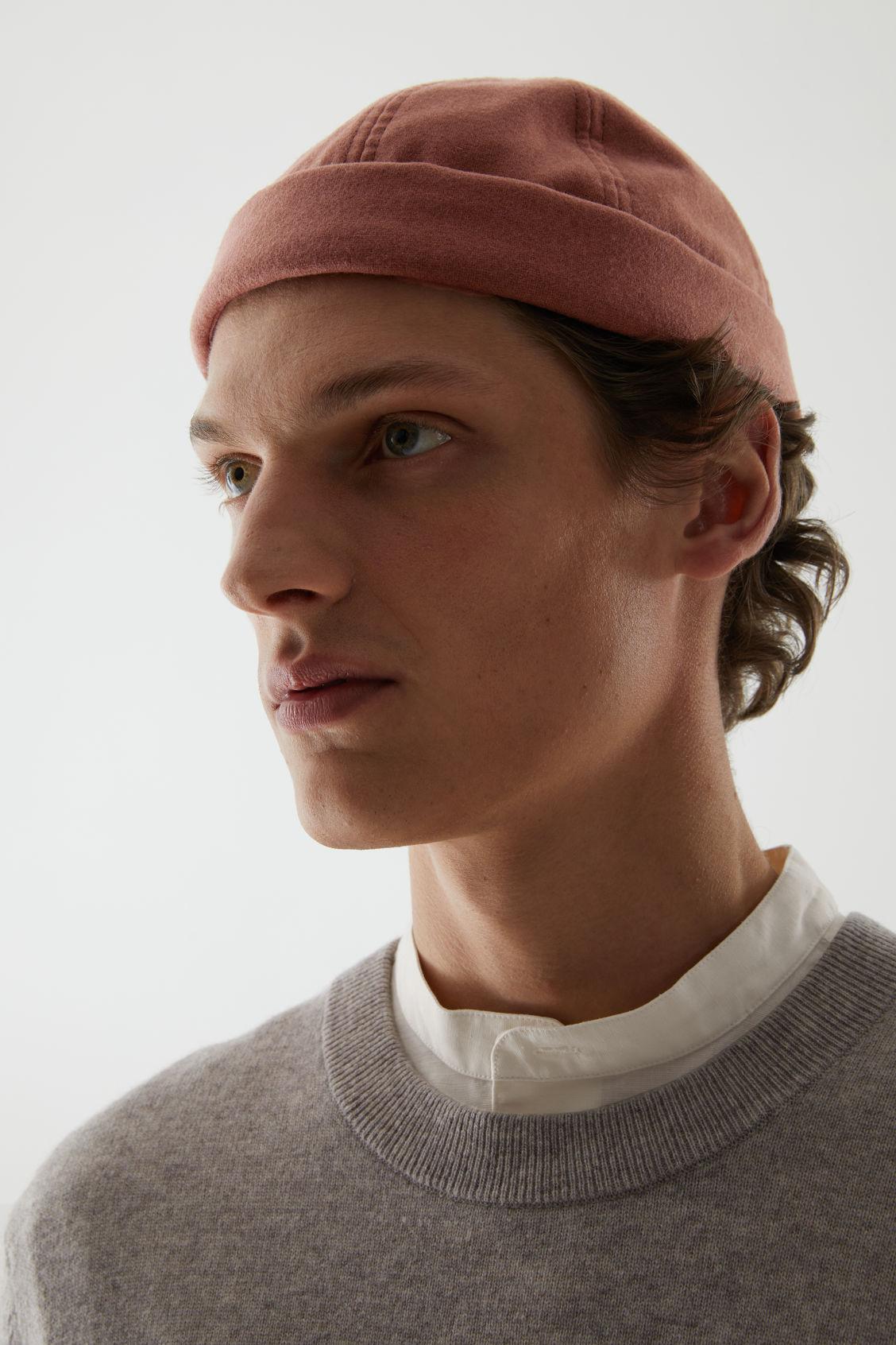 COS Wool Felt Skull Cap in Orange for 