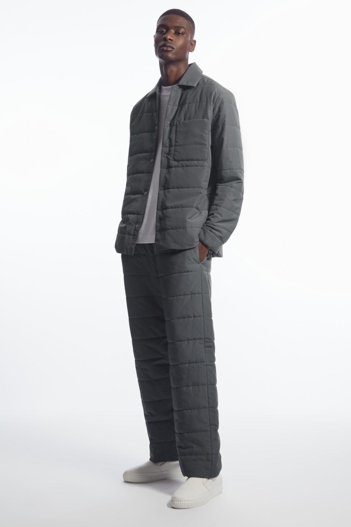 COS Quilted Padded Trousers in Gray for Men
