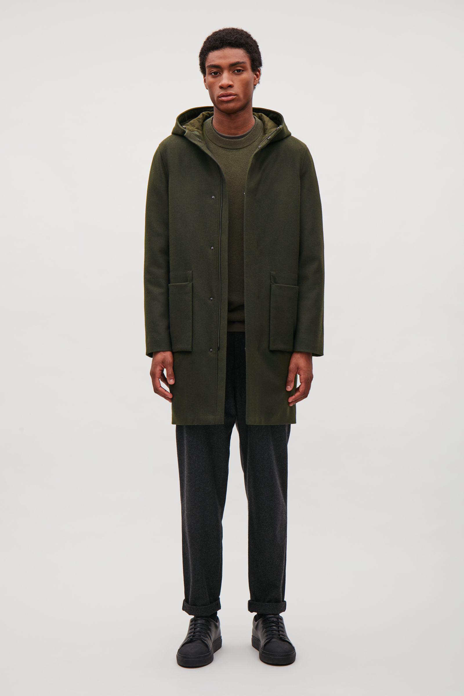 wool anorak coat